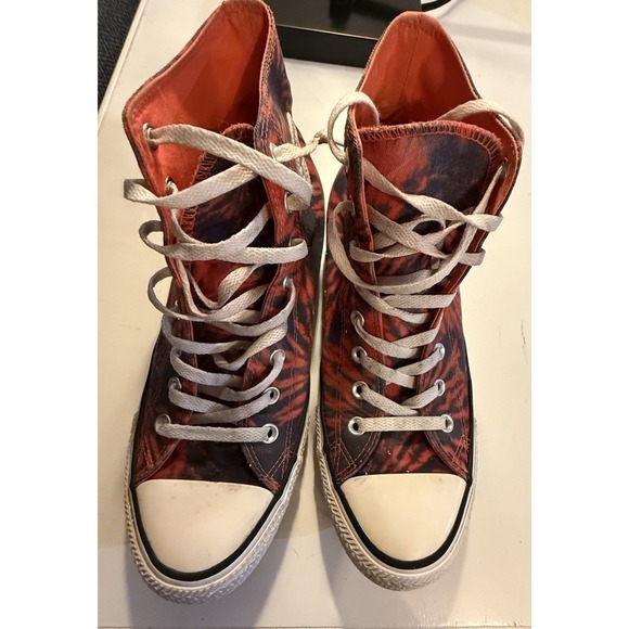 Converse‎ All Star Chuck Taylor High Sneakers Mens 11 Coral Blue Tie Dye Shoes - Picture 5 of 9